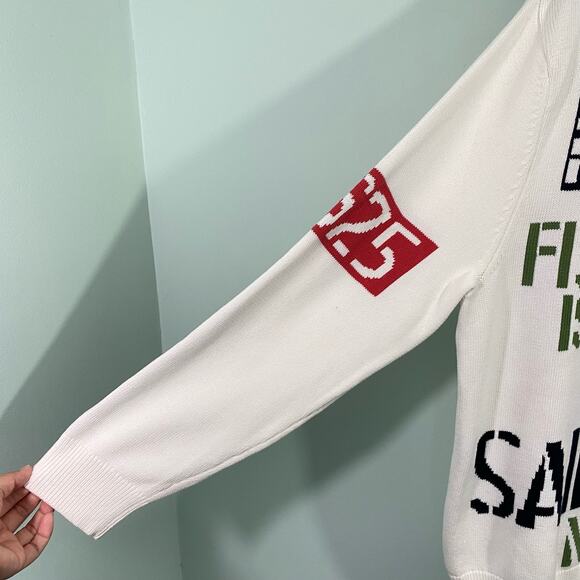 Nautica Men's White & Multicolor Intarsia Sailing Knit Sweater Size XL - Picture 5 of 8